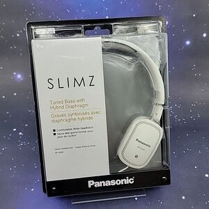 Panasonic Slimz RP-HX40 White Wired Tuned Bass Stereo Headphones NEW IN BOX